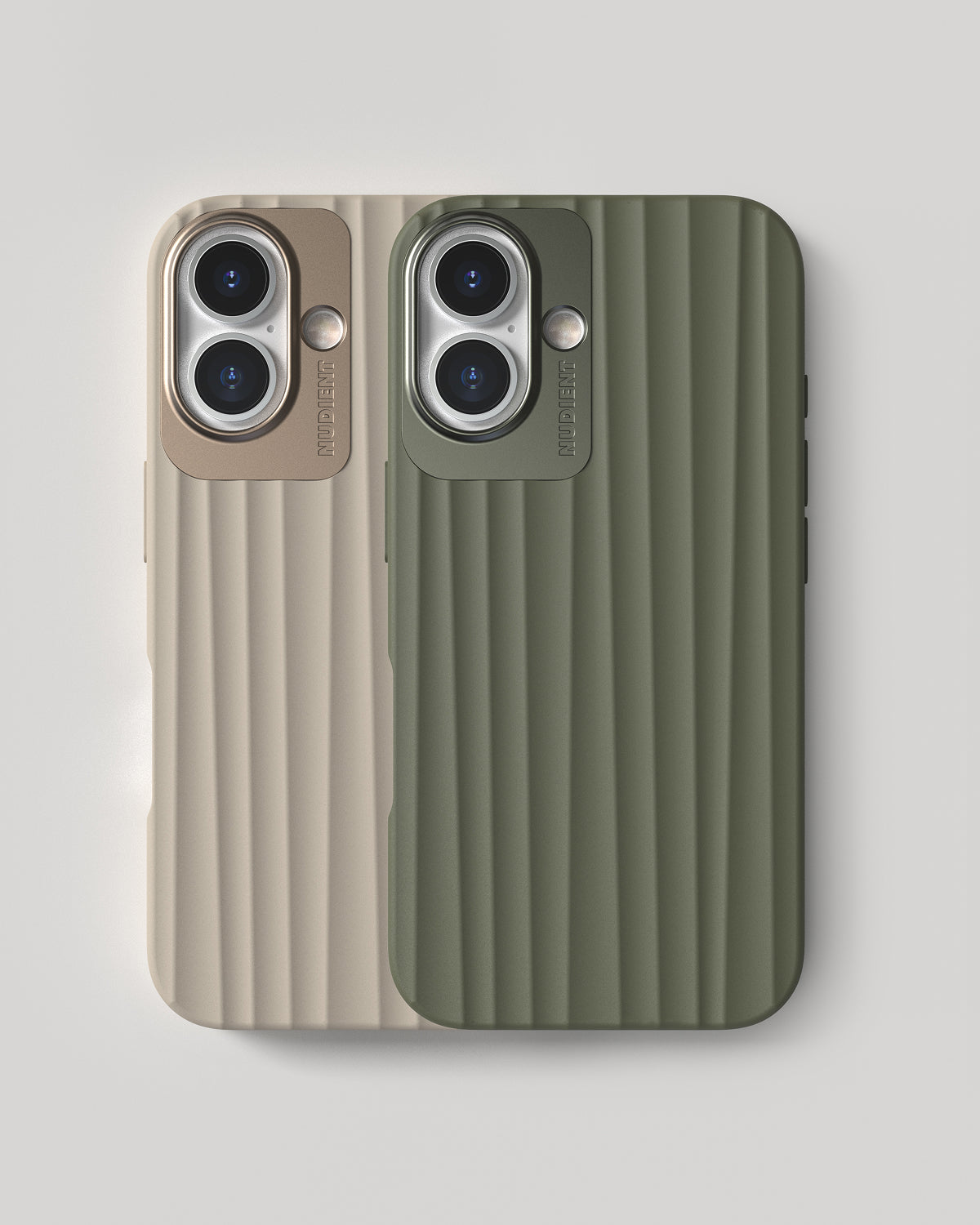 Bold Case - iPhone 16 - Linen Beige & Olive Green – NUDIENT