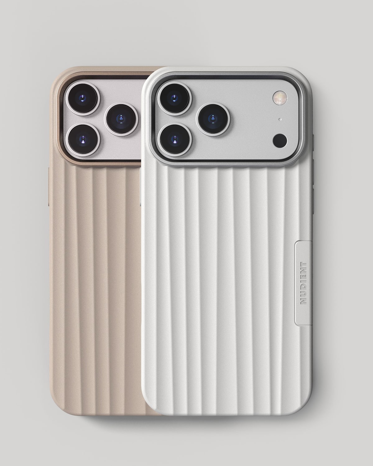 Bold Case - iPhone 17 Pro Max - Linen Beige & Chalk White – NUDIENT