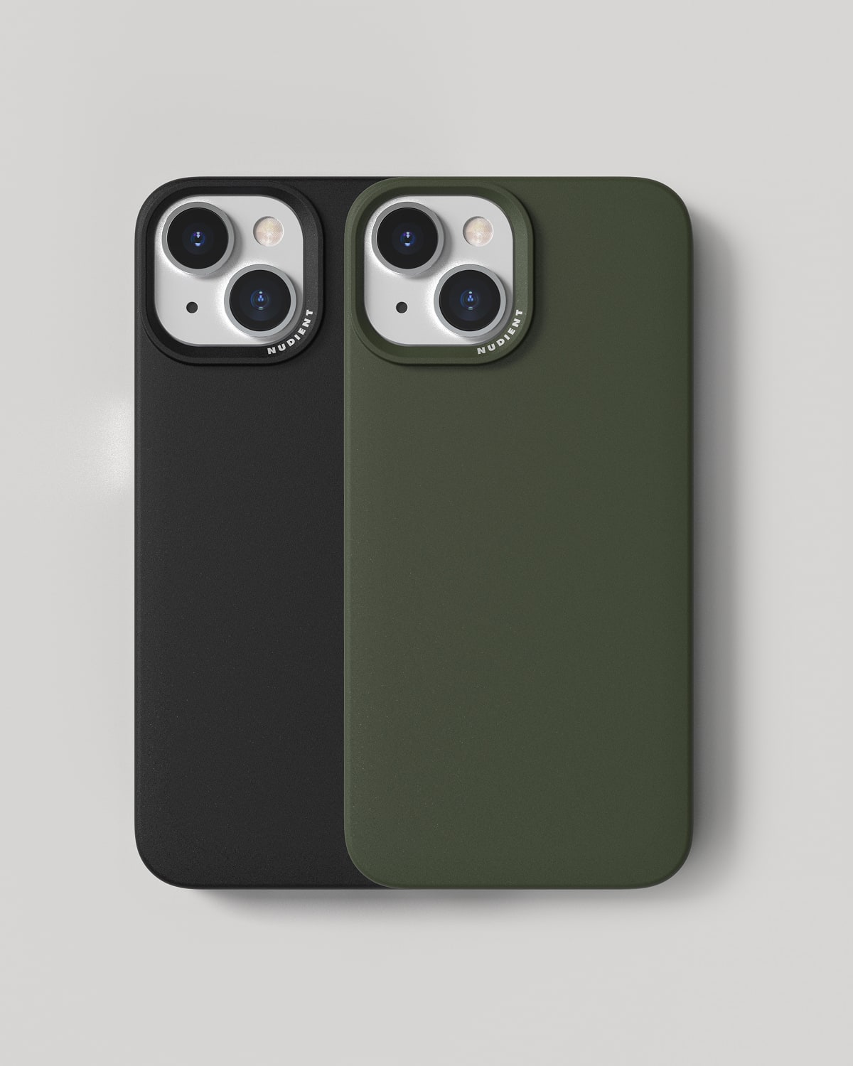 NUDIENT iPhone15ケース　iPhoneケース Thin Case - iPhone 15 - Ink Black & Pine Green – NUDIENT
