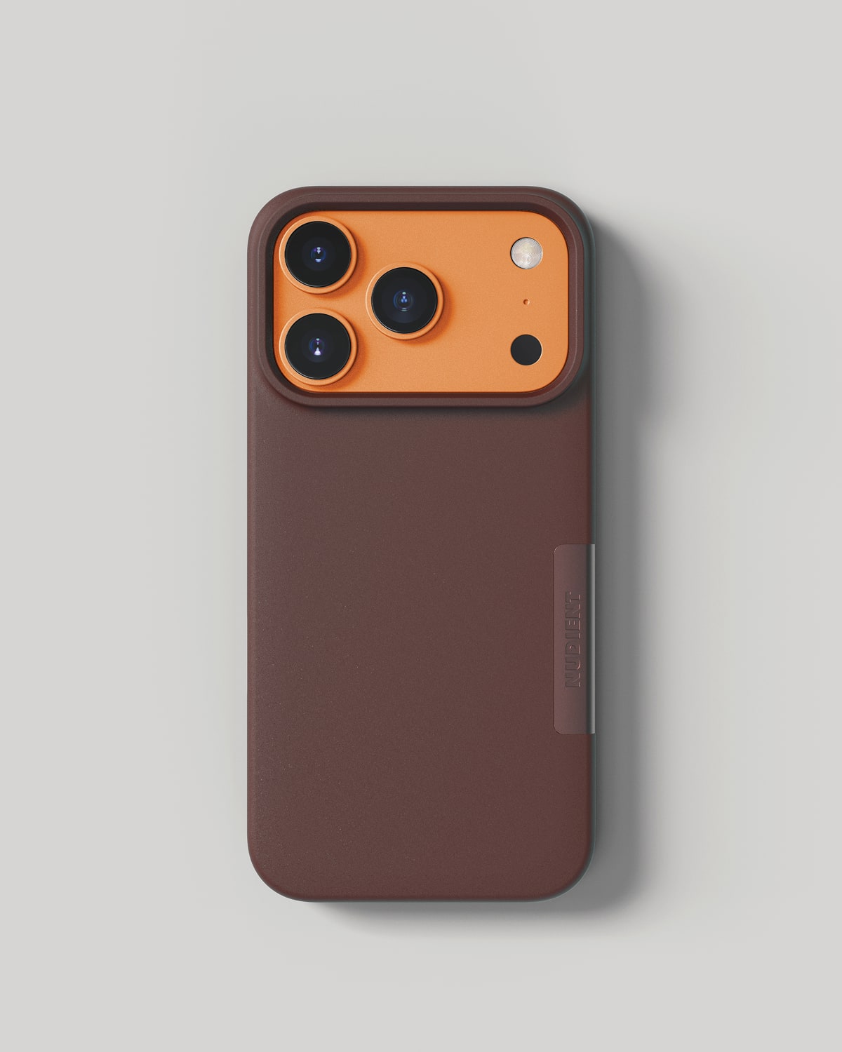 BONAVENTURA iPhone17pro チョコレートブラウン✖︎レッド Thin Case - Burgundy Red - iPhone 17 Pro – NUDIENT