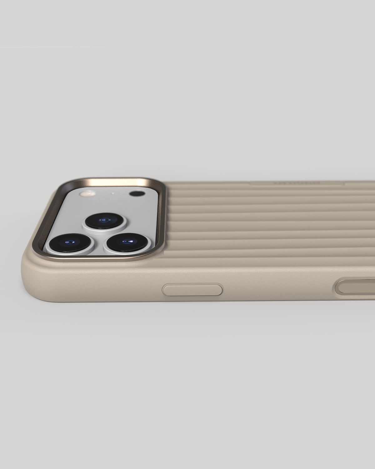 Bold Case - iPhone 17 Pro Max - Linen Beige & Chalk White – NUDIENT