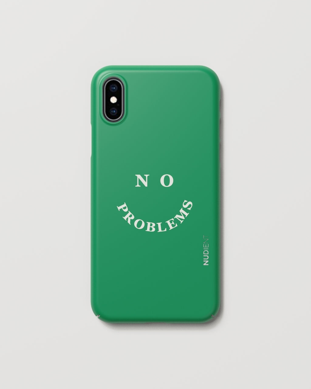 Thin Case No Problems Green iPhone XS – NUDIENT - Main Image