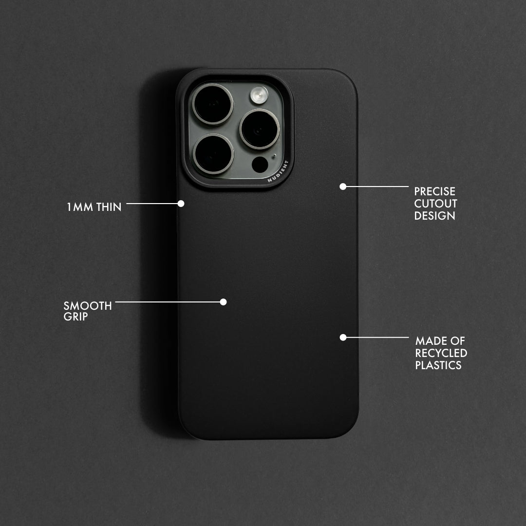 Thin Case - Ink Black - iPhone 15 Pro Max – NUDIENT